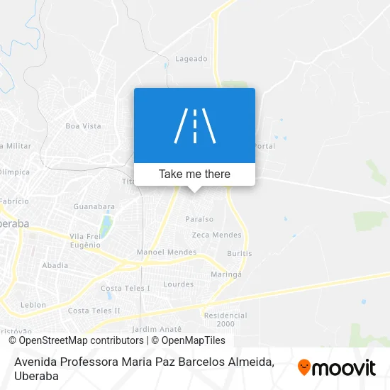 Avenida Professora Maria Paz Barcelos Almeida map