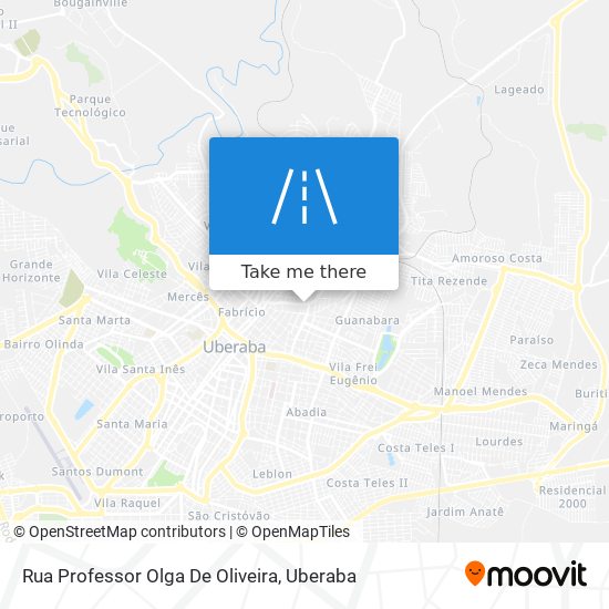 Mapa Rua Professor Olga De Oliveira