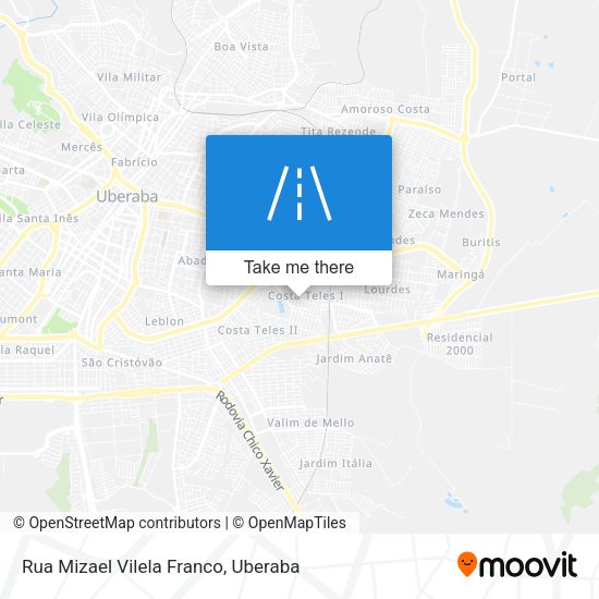 Rua Mizael Vilela Franco map