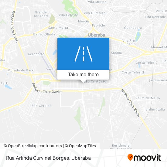 Mapa Rua Arlinda Curvinel Borges