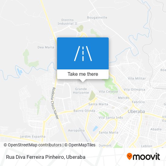 Mapa Rua Diva Ferreira Pinheiro