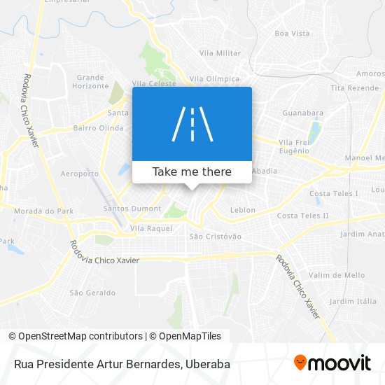 Mapa Rua Presidente Artur Bernardes