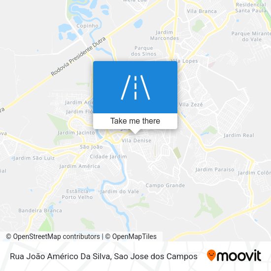 Rua João Américo Da Silva map