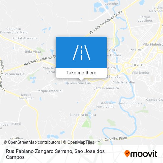 Rua Fabiano Zangaro Serrano map