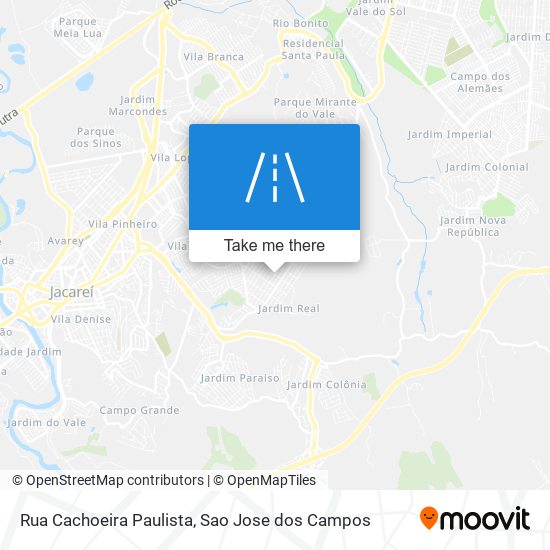 Mapa Rua Cachoeira Paulista