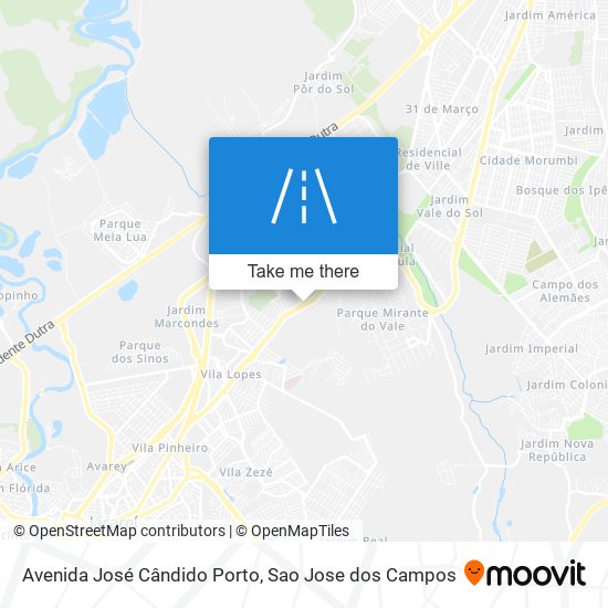 Mapa Avenida José Cândido Porto