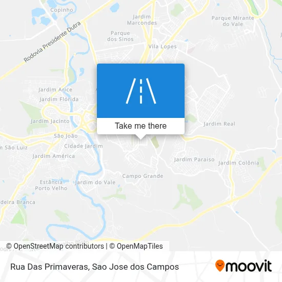 Rua Das Primaveras map