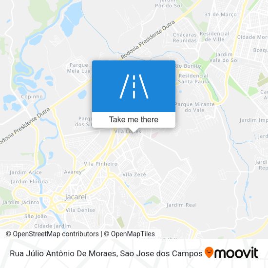 Rua Júlio Antônio De Moraes map