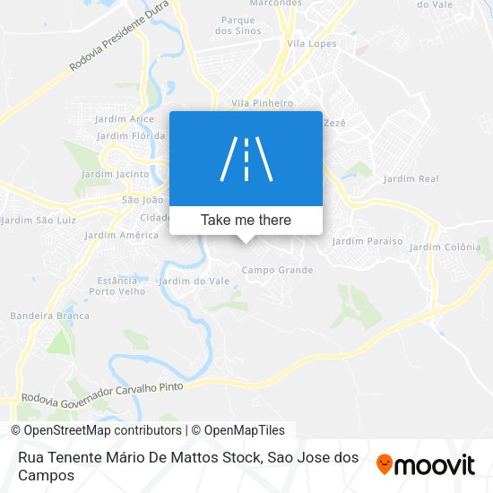 Rua Tenente Mário De Mattos Stock map