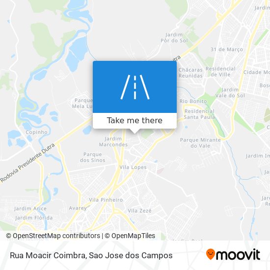 Mapa Rua Moacir Coimbra