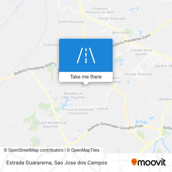 Estrada Guararema map