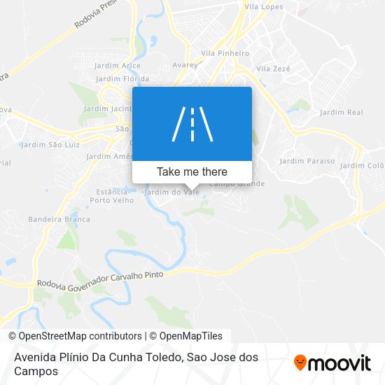 Avenida Plínio Da Cunha Toledo map