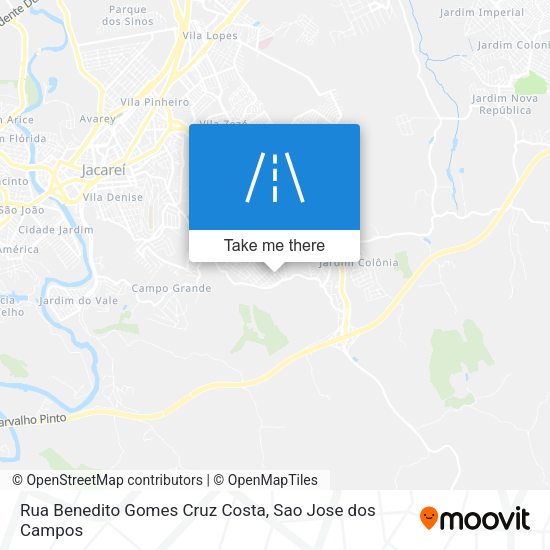 Rua Benedito Gomes Cruz Costa map