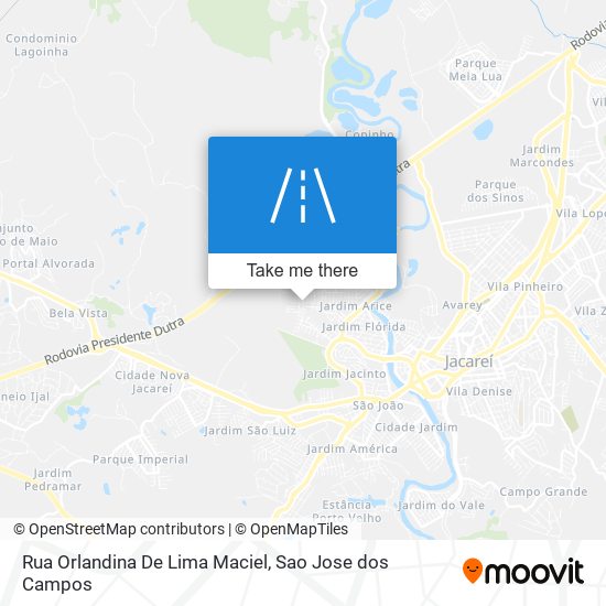 Rua Orlandina De Lima Maciel map