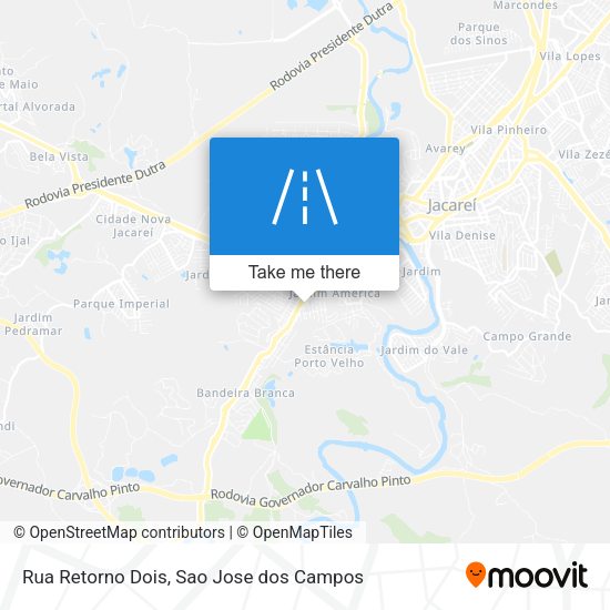 Rua Retorno Dois map
