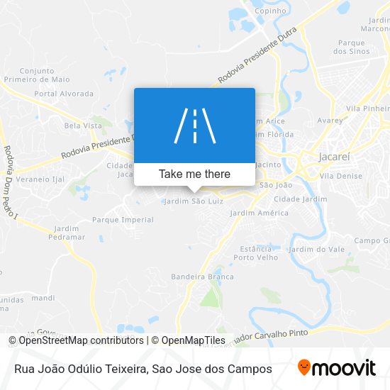Rua João Odúlio Teixeira map