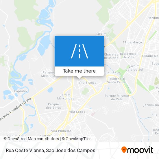 Mapa Rua Oeste Vianna