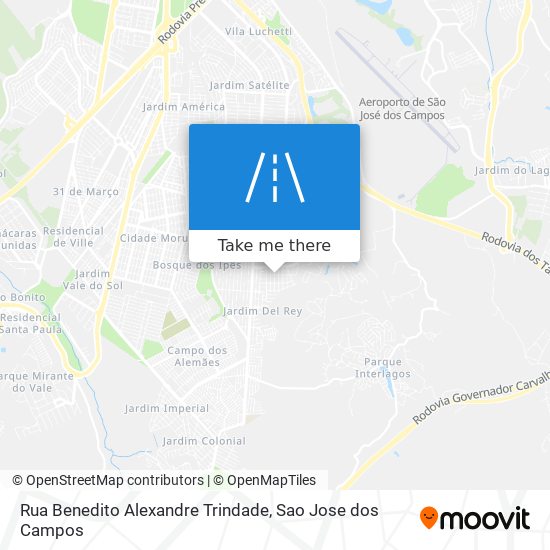 Mapa Rua Benedito Alexandre Trindade