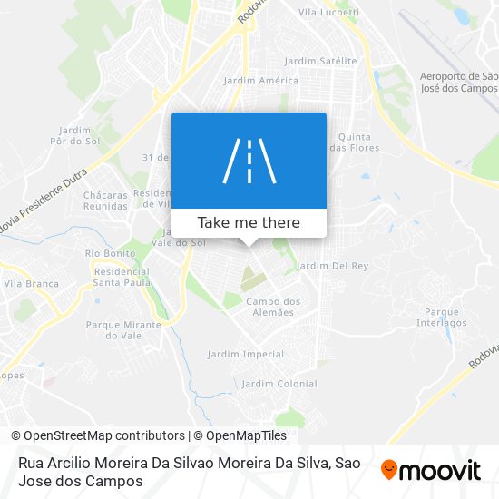 Rua Arcilio Moreira Da Silvao Moreira Da Silva map