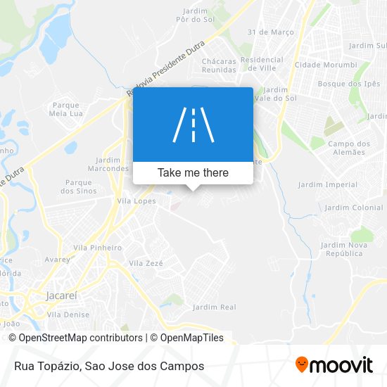 Rua Topázio map
