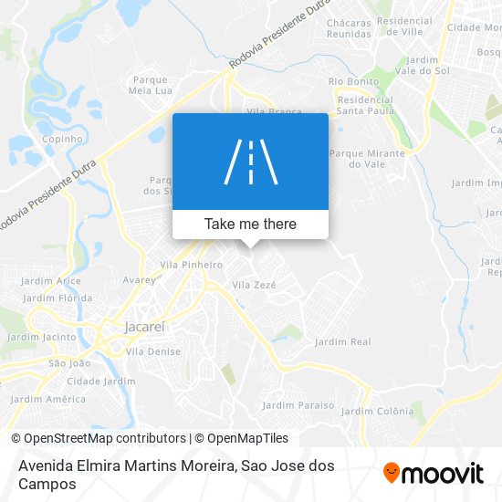 Mapa Avenida Elmira Martins Moreira