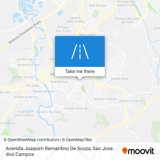 Mapa Avenida Joaquim Bernardino De Souza