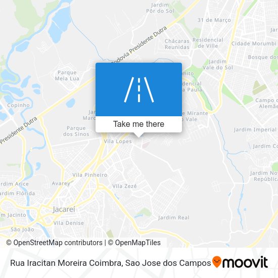 Rua Iracitan Moreira Coimbra map