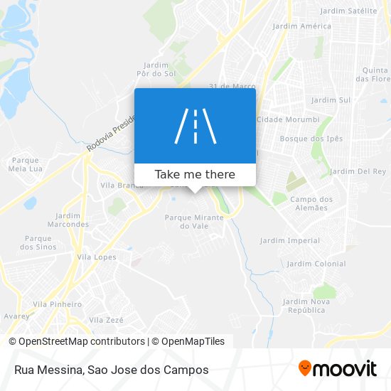 Rua Messina map