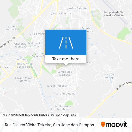 Mapa Rua Glauco Viêira Teixeira