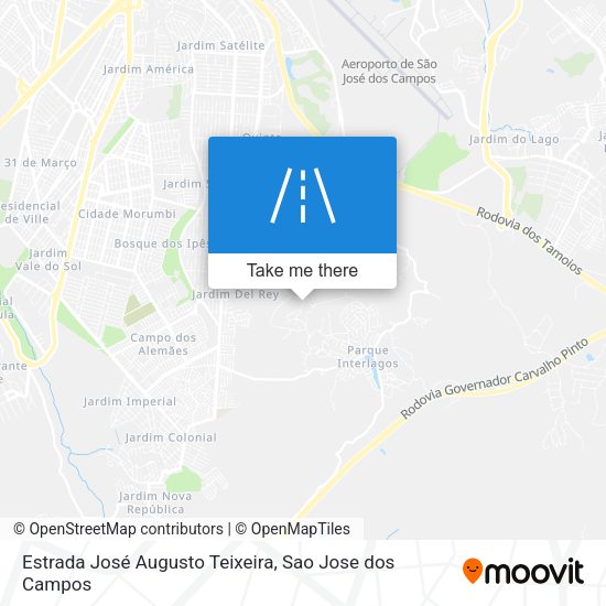 Estrada José Augusto Teixeira map
