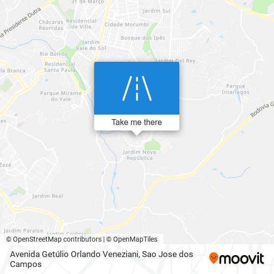 Avenida Getúlio Orlando Veneziani map