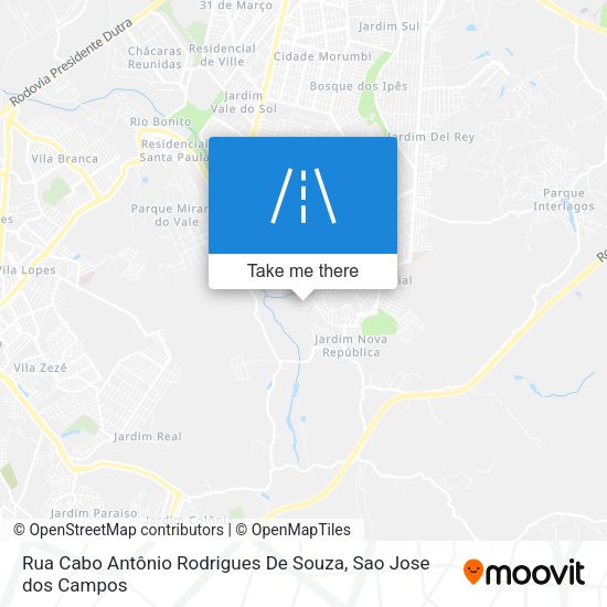 Rua Cabo Antônio Rodrigues De Souza map