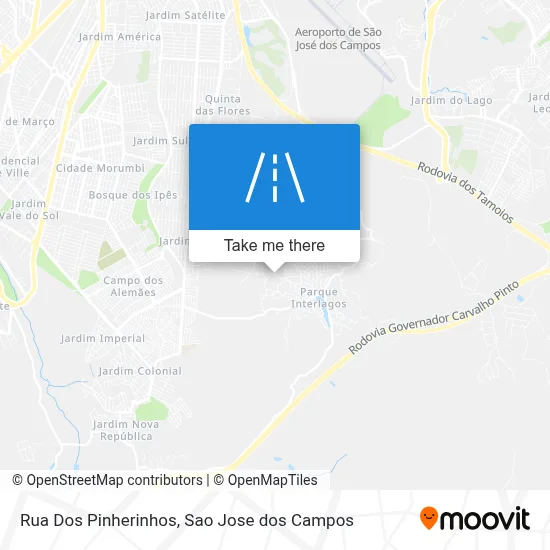 Rua Dos Pinherinhos map