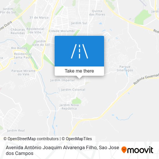 Avenida Antônio Joaquim Alvarenga Filho map