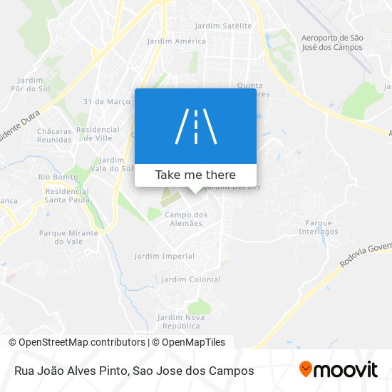 Mapa Rua João Alves Pinto