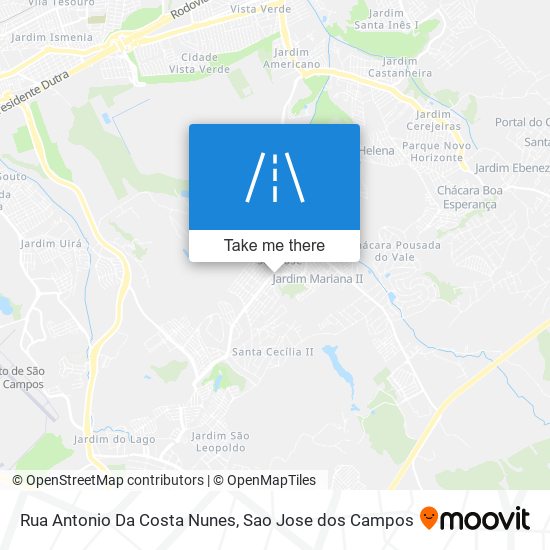 Mapa Rua Antonio Da Costa Nunes