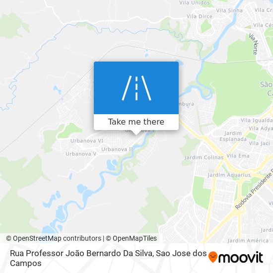 Mapa Rua Professor João Bernardo Da Silva