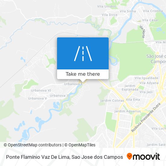 Mapa Ponte Flamínio Vaz De Lima