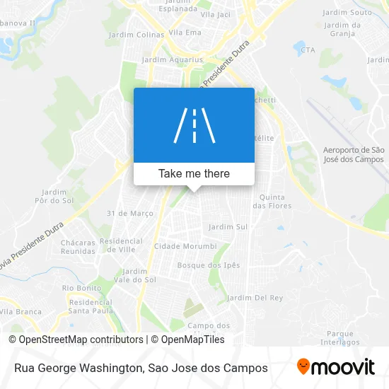 Rua George Washington map