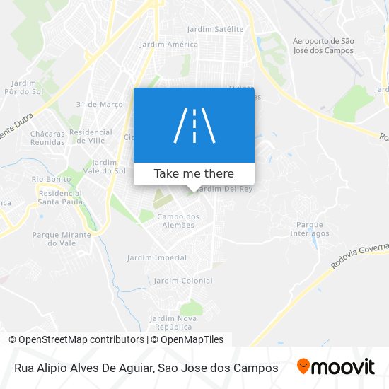 Mapa Rua Alípio Alves De Aguiar
