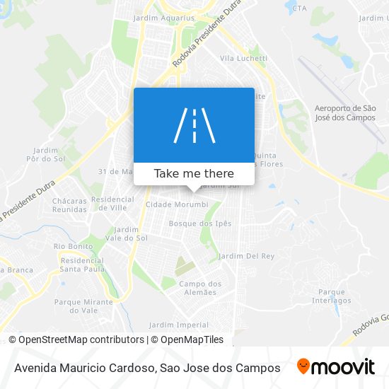 Mapa Avenida Mauricio Cardoso