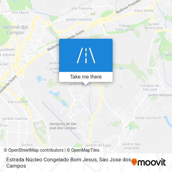 Estrada Núcleo Congelado Bom Jesus map