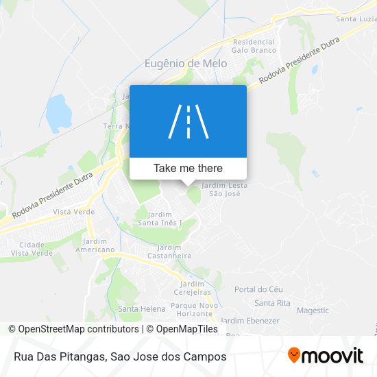 Rua Das Pitangas map