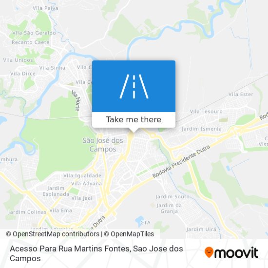 Mapa Acesso Para Rua Martins Fontes