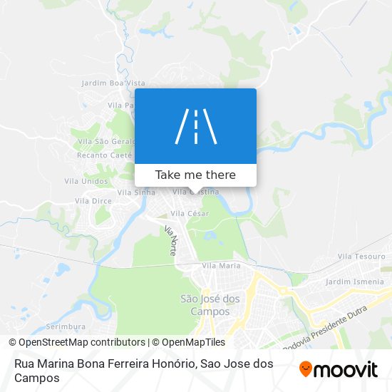 Mapa Rua Marina Bona Ferreira Honório