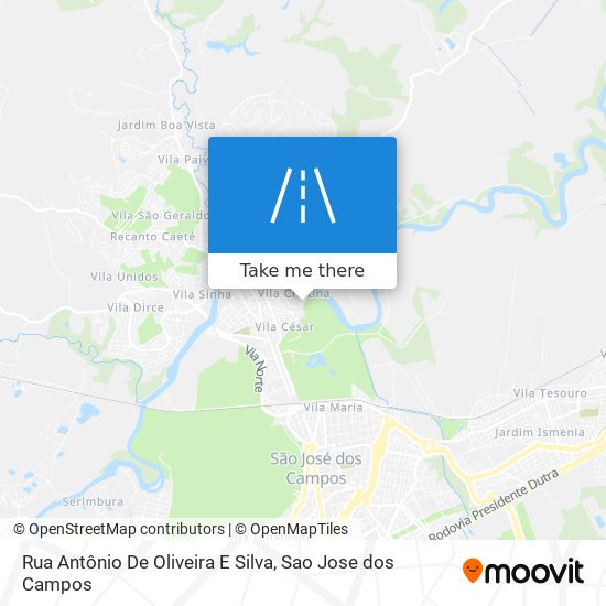 Mapa Rua Antônio De Oliveira E Silva