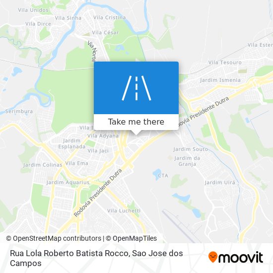 Mapa Rua Lola Roberto Batista Rocco