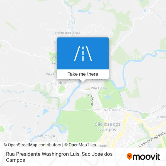Rua Presidente Washingron Luis map