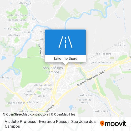 Mapa Viaduto Professor Everardo Passos