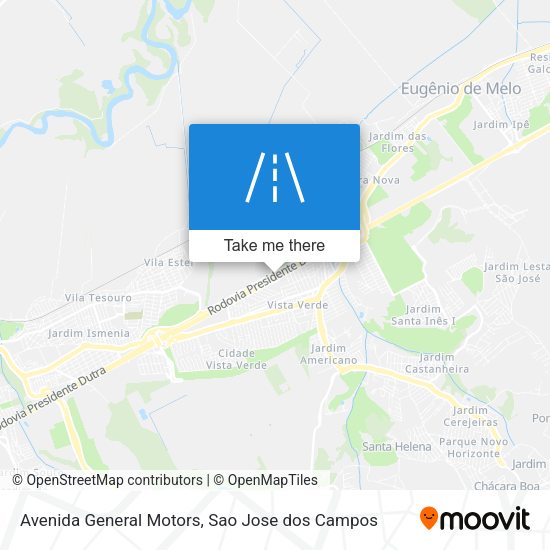 Avenida General Motors map